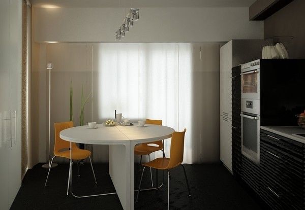 橙色点亮黑白空间 简洁时尚现代公寓设计(图) 