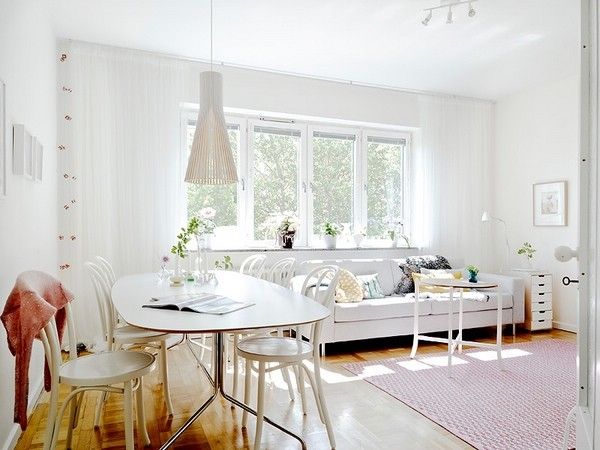 白色地板的诱惑 繁花似锦北欧风瑞典公寓(图) 