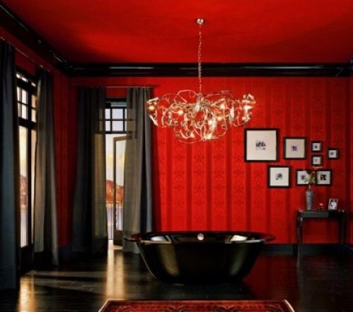 个性又时尚 红色浴室设计（组图） 