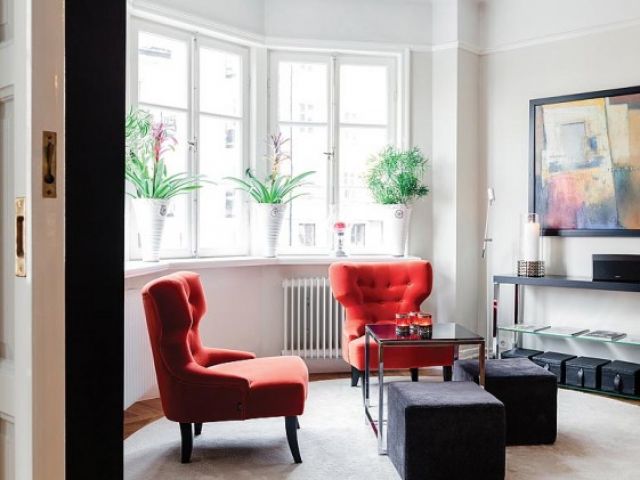 黑白红的低调奢华  115平北欧风现代公寓(图) 