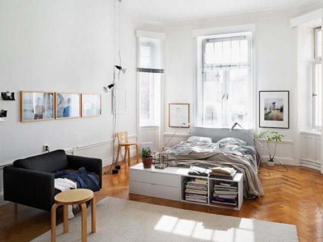 空间的简单分割 68平米拼花地板实用公寓(图) 