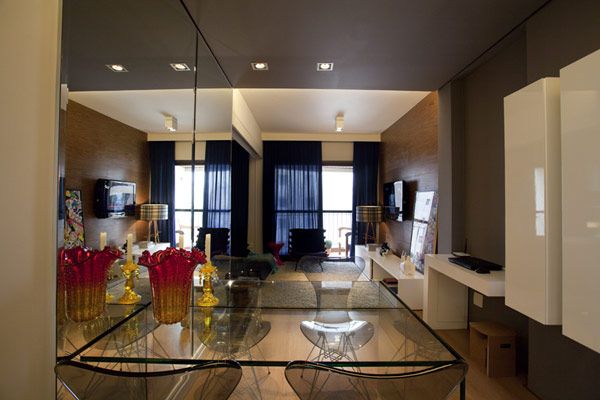 强化地板塑造流动印象 巴西45平现代公寓(图) 