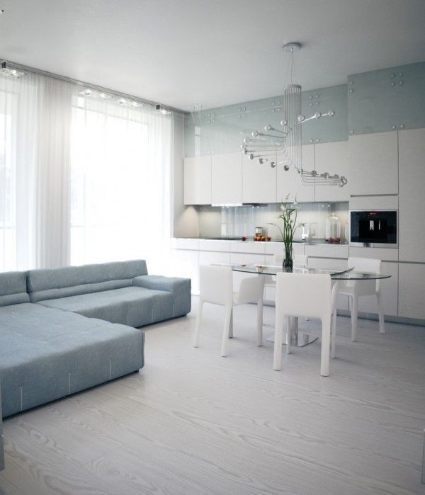 柔和地板的未来感 当代艺术气质宁静公寓(图) 
