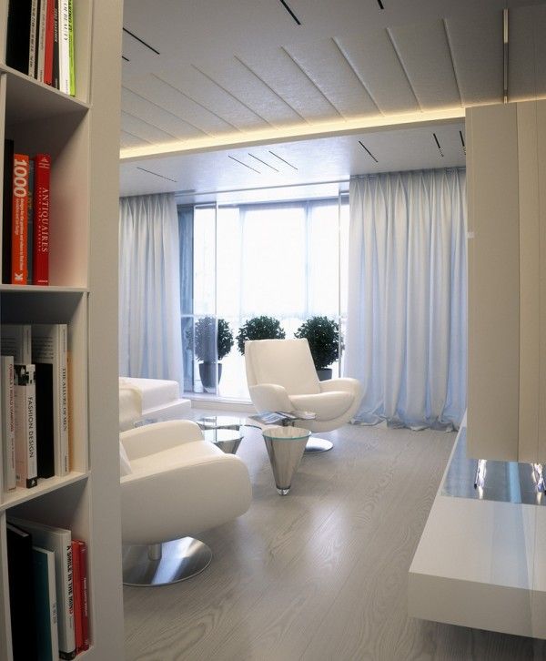 柔和地板的未来感 当代艺术气质宁静公寓(图) 