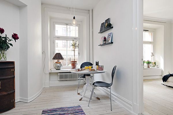 纯白木地板优雅时尚 明亮悠闲的白领公寓(图) 