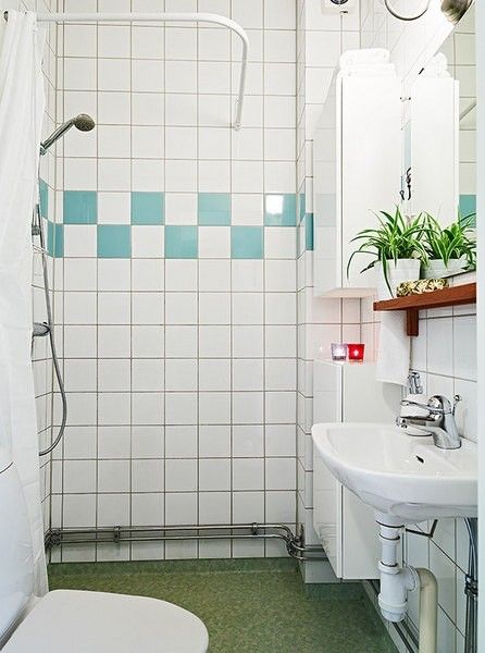 格子地板搭载蓝色情调 瑞典情趣单身公寓(图) 
