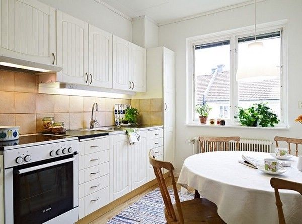格子地板搭载蓝色情调 瑞典情趣单身公寓(图) 