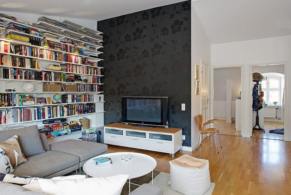 北欧风格书香公寓 实木地板展现优雅气质(图) 