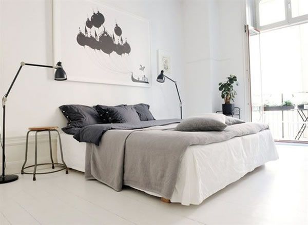 纯白地板点缀清新公寓 瑞典黑白主题家装(图) 