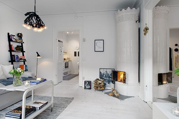 白色地板彰显舒适细节 清新明朗北欧公寓(图) 