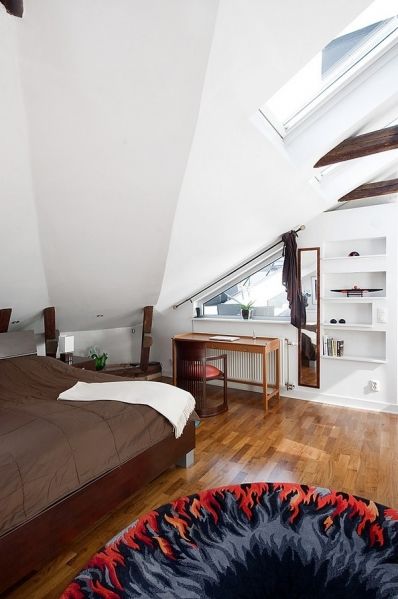 原木地板清新自然风格 北欧迷人双层公寓(图) 