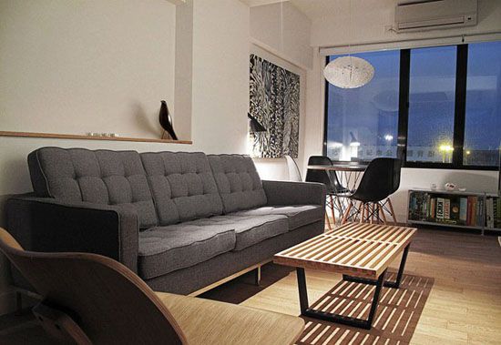 35平旧公寓精巧设计 原木色地板显时尚(图) 