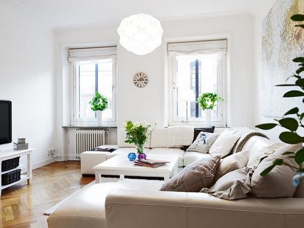 北欧古典白色公寓 拼花地板带来淡雅清新(图) 
