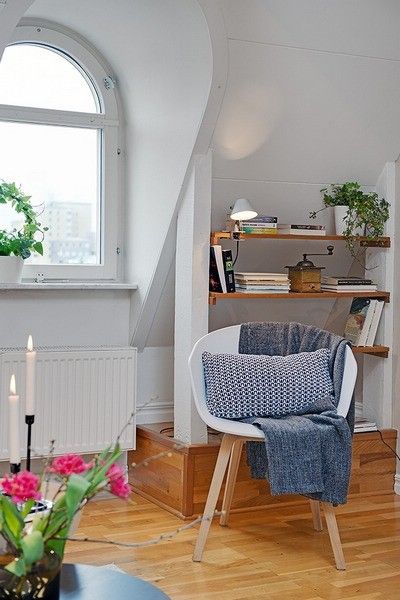 巧妙利用畸形空间 瑞典阁楼公寓设计方案 