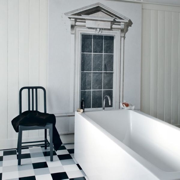 黑白经典之色，回归浴室传统设计（组图） 