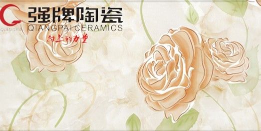 强牌陶瓷“春之赏”系列，型号：QR69010H-TC组合一土耳其玫瑰，规格：300X600