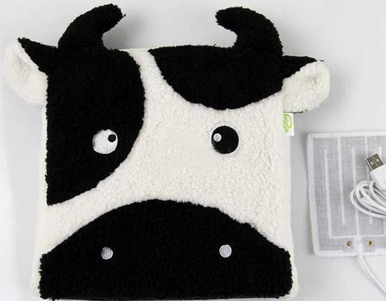奶牛USB暖手鼠标垫