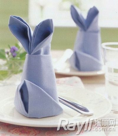 兔子造型餐巾