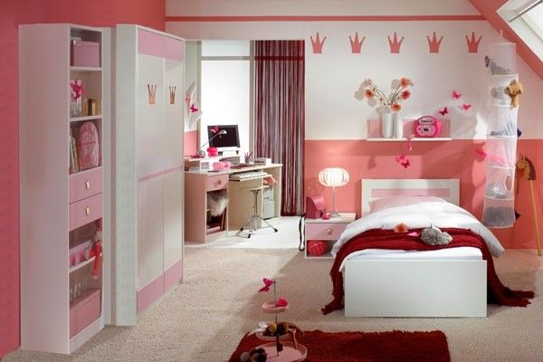童年公主梦 给女孩儿一个粉色系公主房（图）