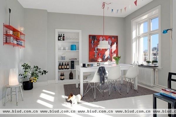 北欧色彩交响曲 哥德堡纯白地板精致公寓(图)