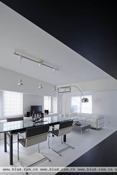 东京黑白色调艺术公寓设计 简洁时尚大宅