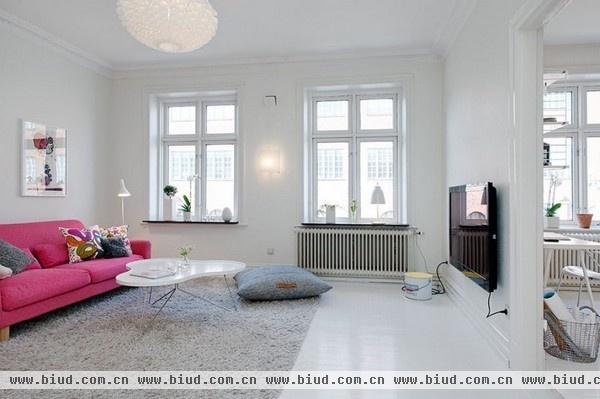 色彩交响曲 瑞典哥德堡的精致北欧风公寓(图)