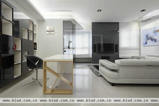 125平三居室 低调灰与白现代大户型装修方案