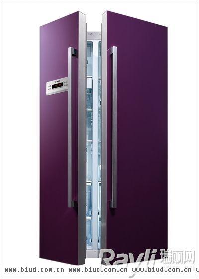 博世·湿度空间TM对开门冰箱-黑加仑紫