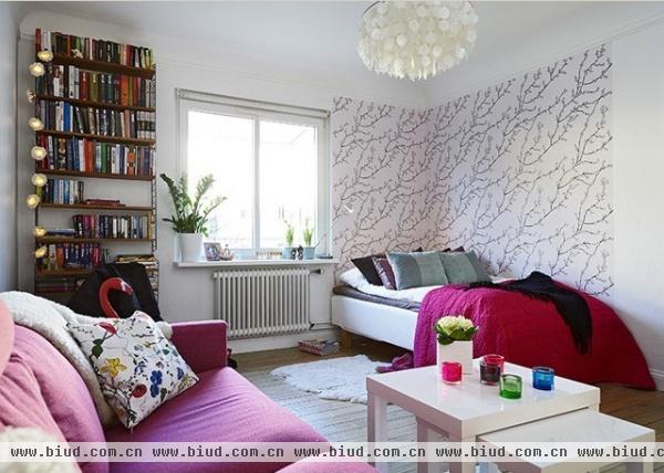 37平单身公寓 紧凑型布局混搭北欧风格（图）