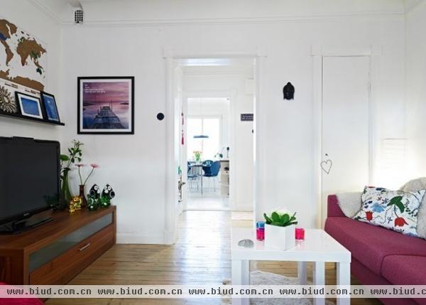 37平单身公寓 紧凑型布局混搭北欧风格（图）