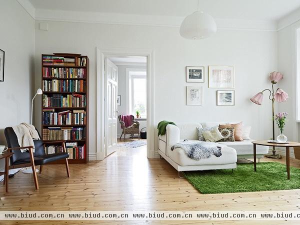 白色简约风格美家 58平米的实用白领公寓(图)