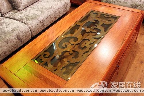 新中式客厅装饰 晓月实木家具高贵典雅