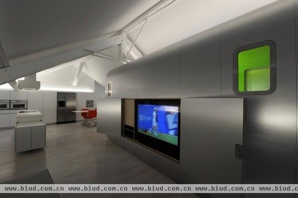 简约地板后现代主义 超酷比利时LOFT公寓(图)