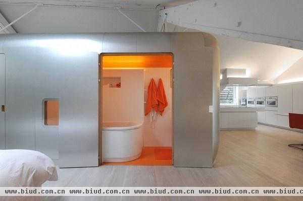 简约地板后现代主义 超酷比利时LOFT公寓(图)