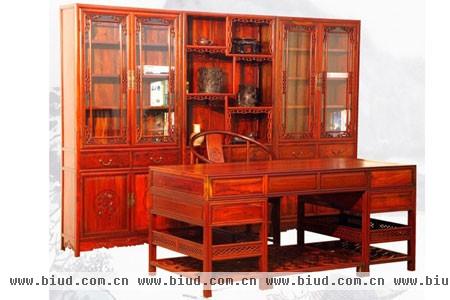 喜盈门制作的书房红木家具