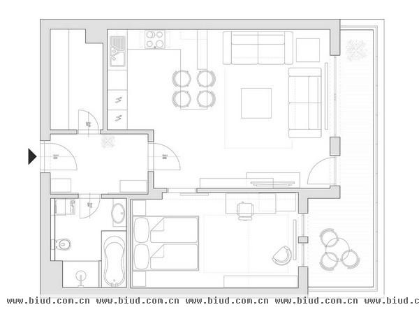 精致小空间 斯洛伐克红白黑三色公寓（组图）