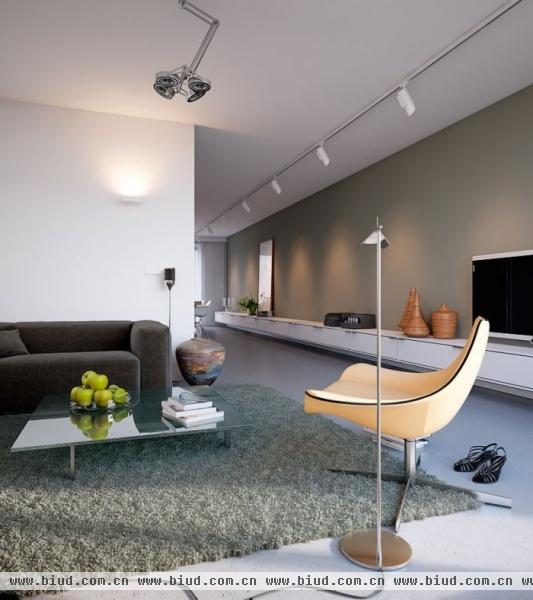 朴实的灰色粘土元素空间 轻快明亮的室内设计