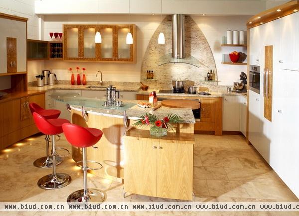 厨房吧台的完美设计 渲染两人情调生活(组图)