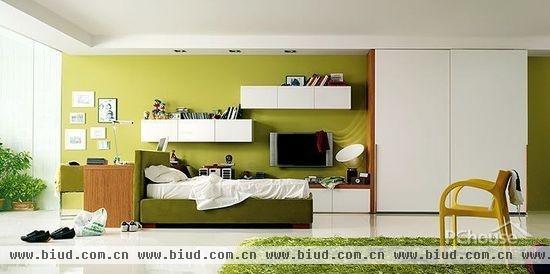 10款都市化卧室简约设计 时尚色彩衣柜