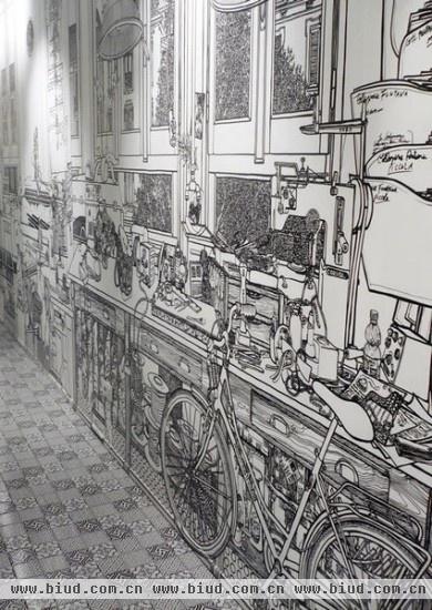 神来之笔 英国艺术家的超强家居手绘墙(组图)