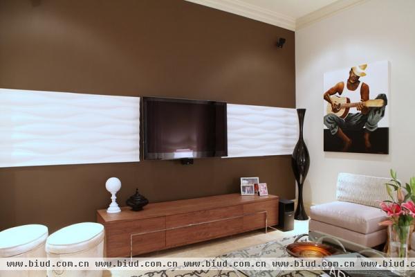 现代电视柜背景墙设计 展现个性的地方(组图)