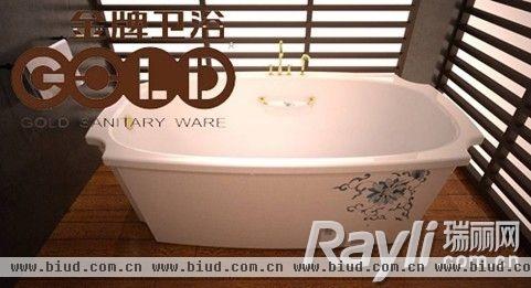 金牌卫浴“青花情韵”系列，座便器：RF2140
