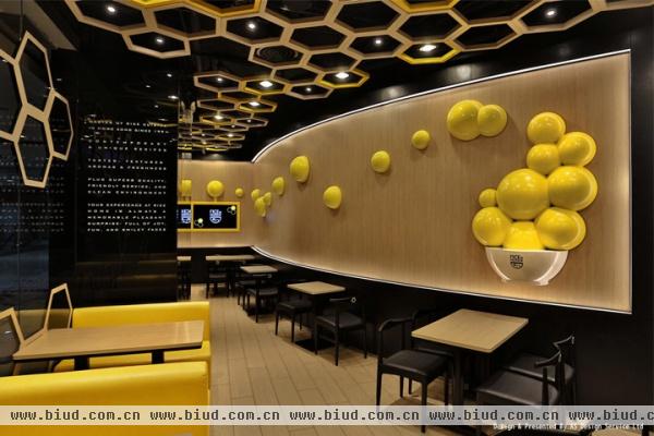 蜂巢空间 广州Rice Home高档餐厅设计(组图)