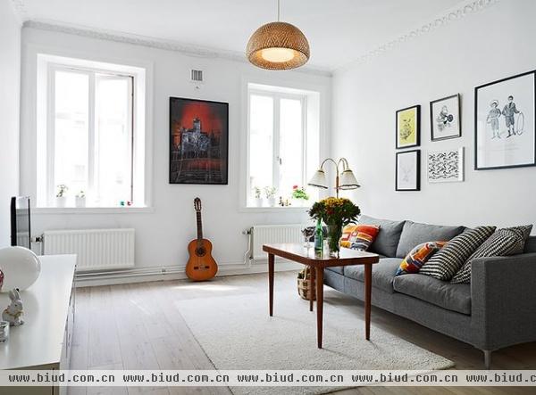 紧凑一居室小户型 45平米北欧风格公寓 (图）