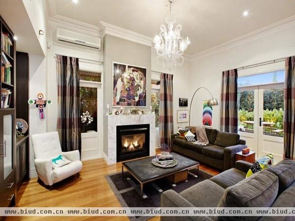 澳大利亚墨尔本色彩分明维多利亚式住宅（图)