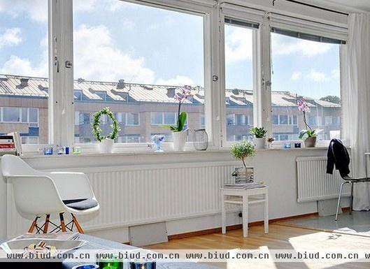 44平小公寓设计 北欧白色开放式案例