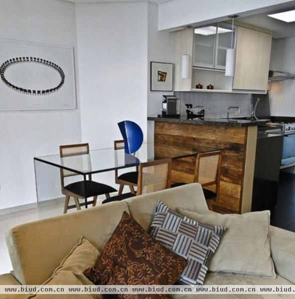 简约设计理念 现代一居室小公寓（图）