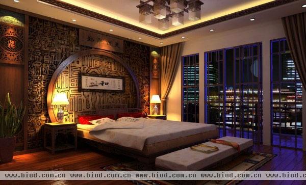 新中式风格的卧室