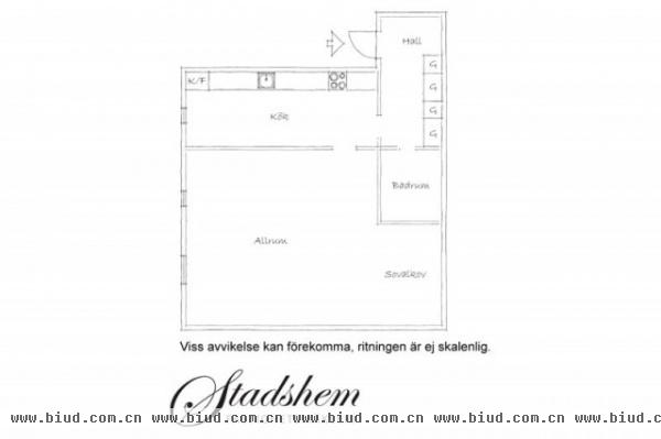 白色地板营造小资情调 42平米的单身公寓(图)