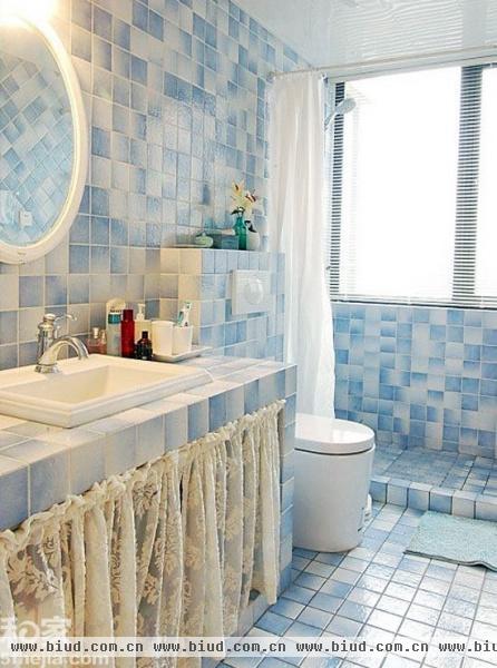 11个蓝色瓷砖运用 享沁凉海洋浴